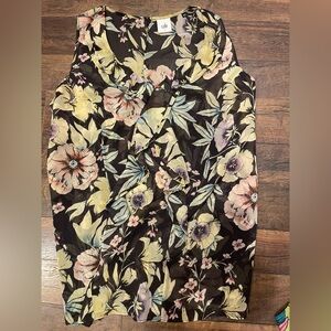 CAbi Blouse with Ruffles Down Front